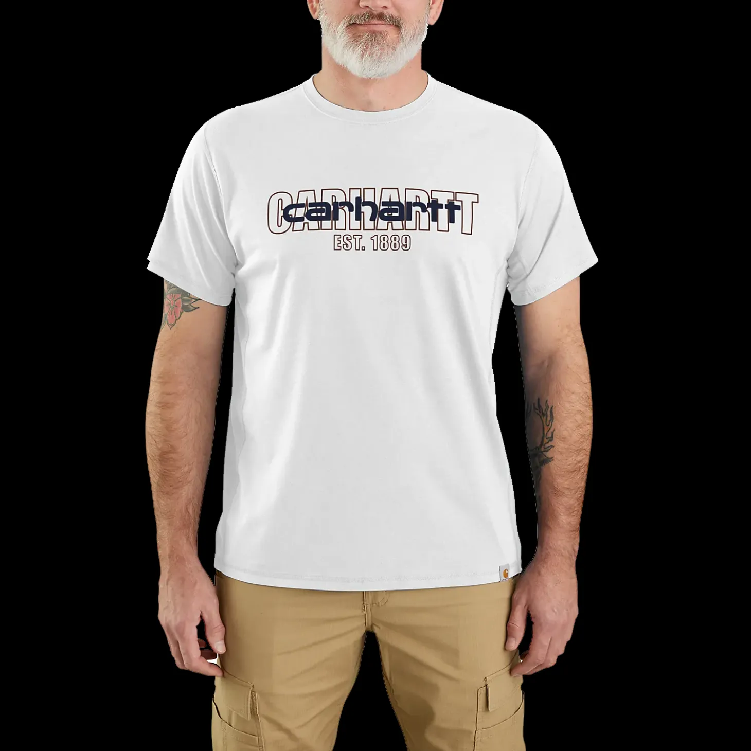 Carhartt force s/s logo graphic t-shirt hvid str. M