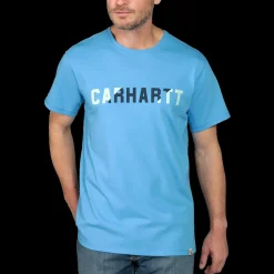 Carhartt t-shit Force Flex Block logo blå str. M