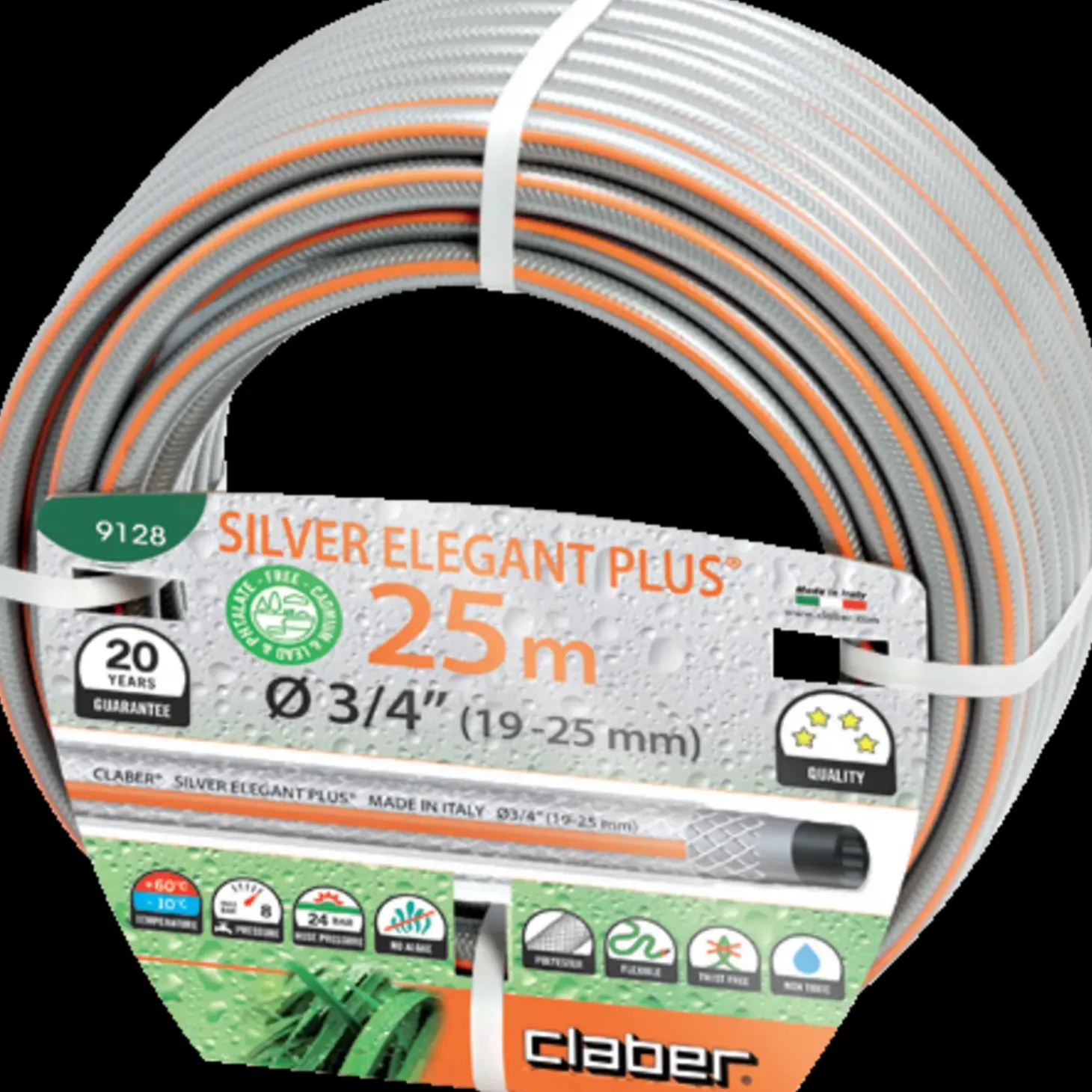 Claber Silver Elegant Plus vandslange 1/2" 25 m