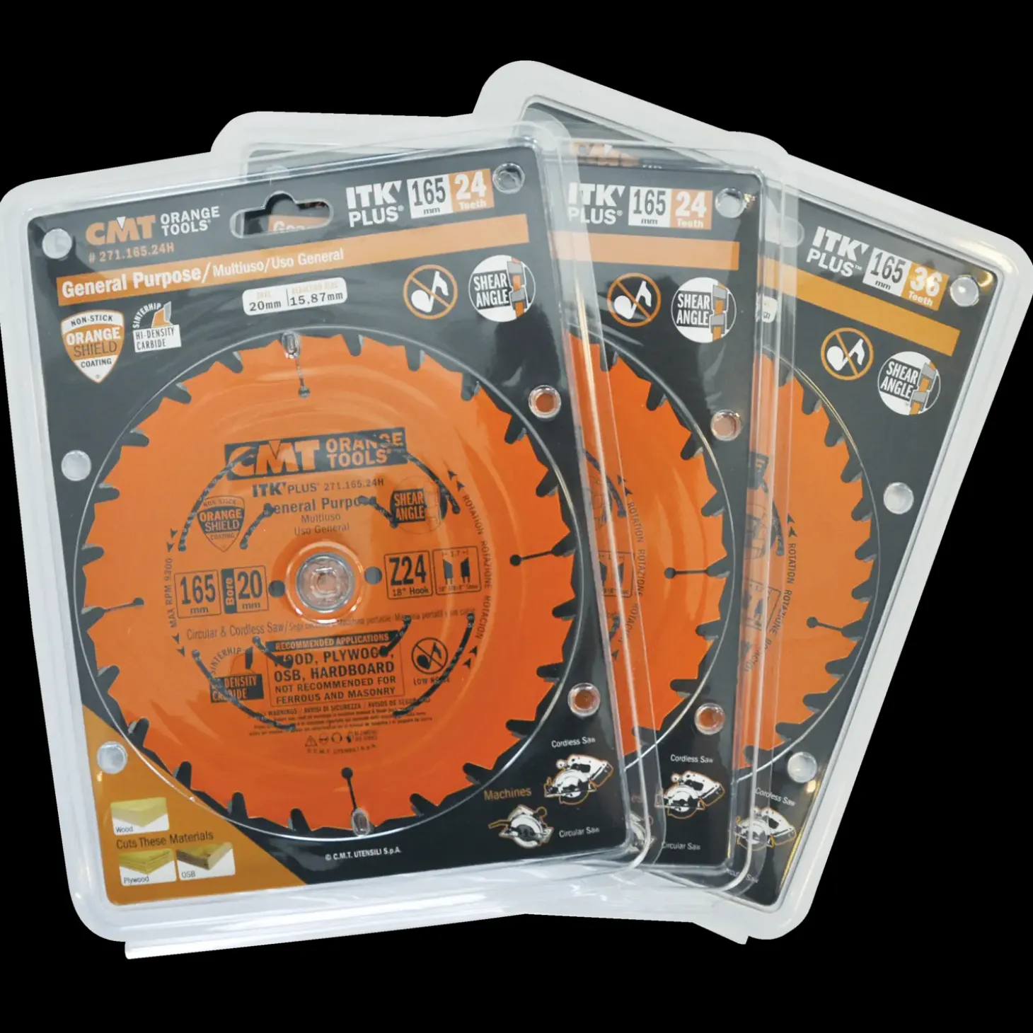 CMT savklinge sæt 165x20 2x24Z 1x36Z