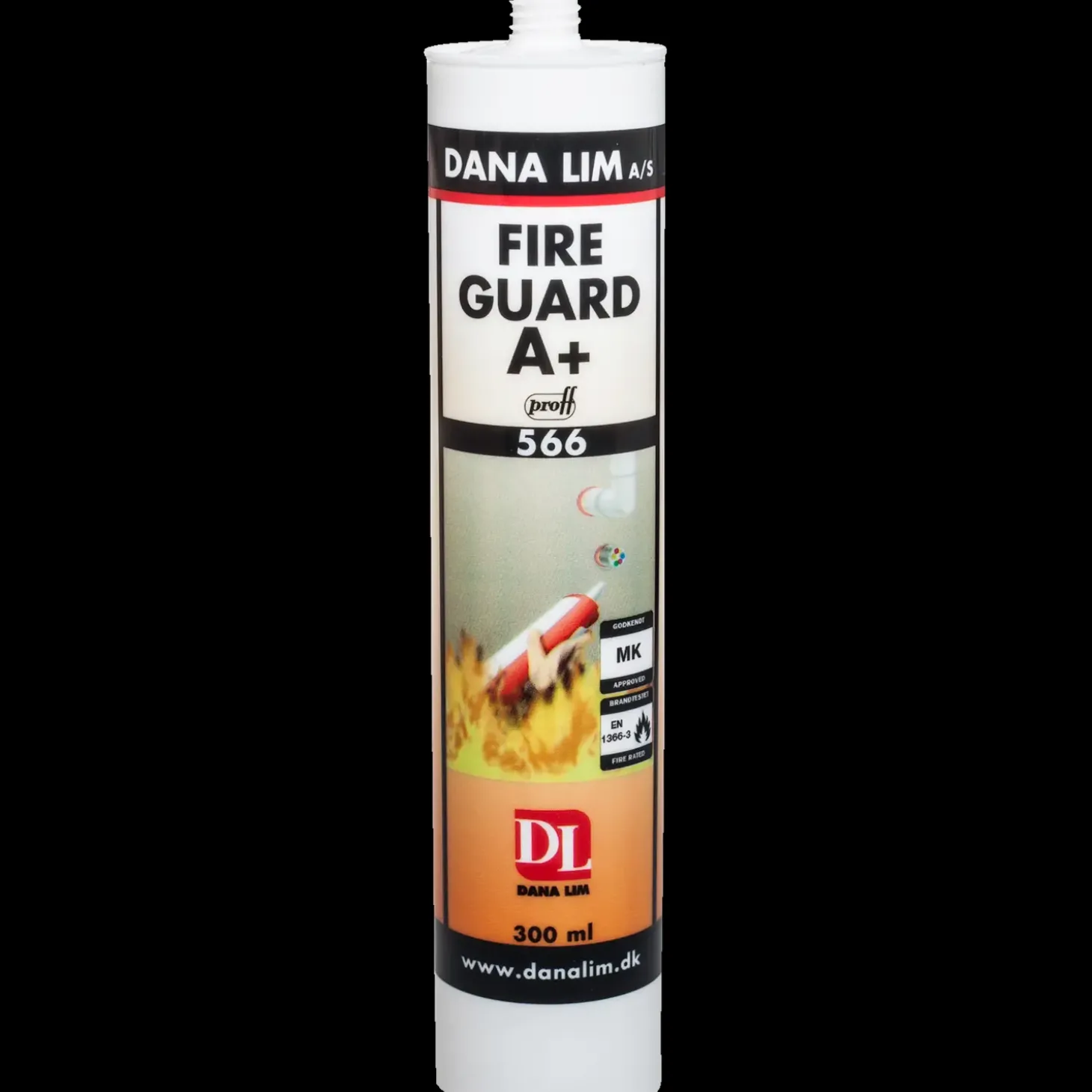 Dana fire guard A+ 566 hvid 300 mm