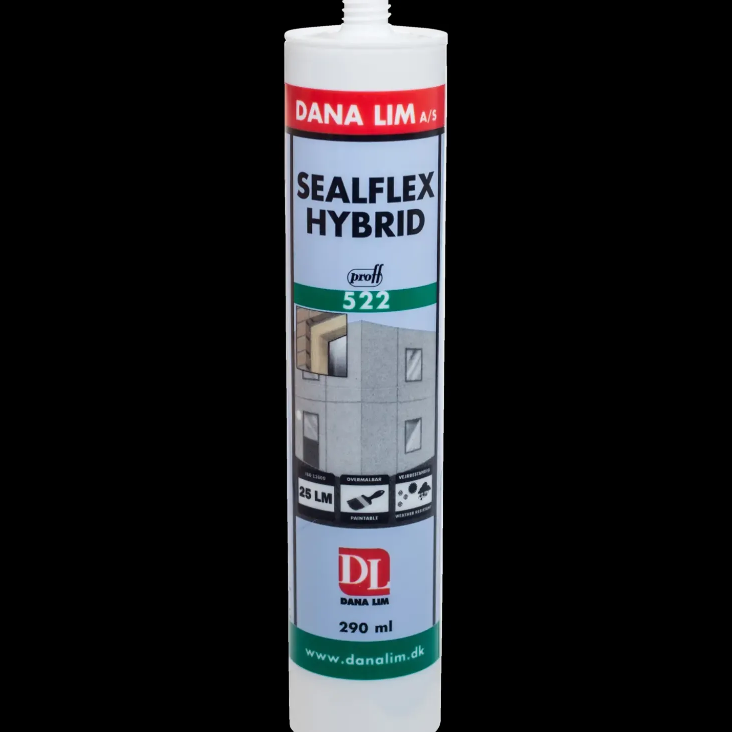 Dana Proff sealflex hybrid 522 sort 290 ml
