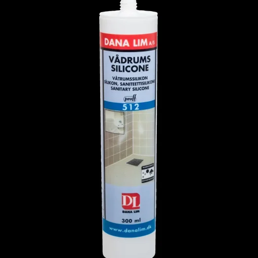 Dana proff vådrumssilicone 512 sort 300 ml