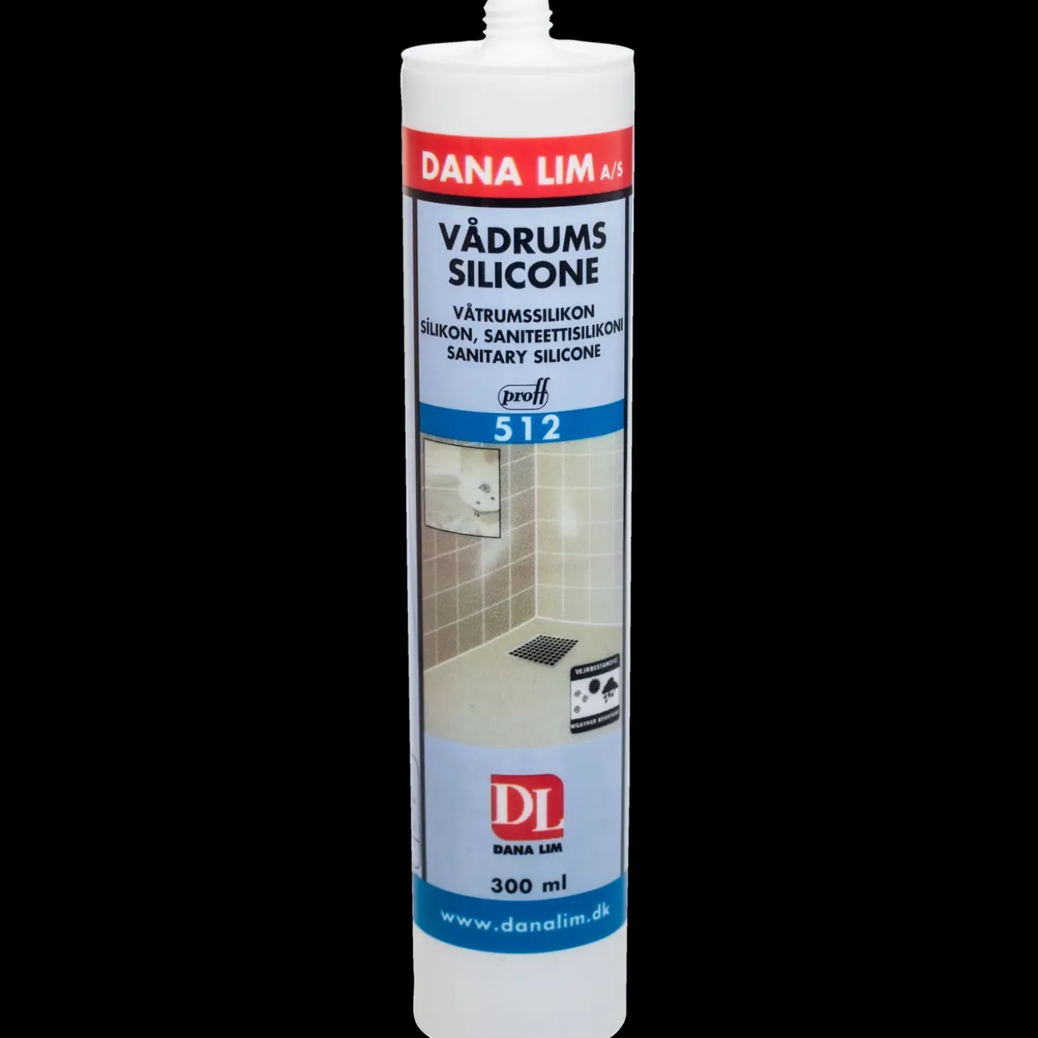 Dana proff vådrumssilicone 512 transparent 300 ml
