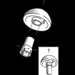 DanoMast rød plast knop til 2-6 meter 135 mm