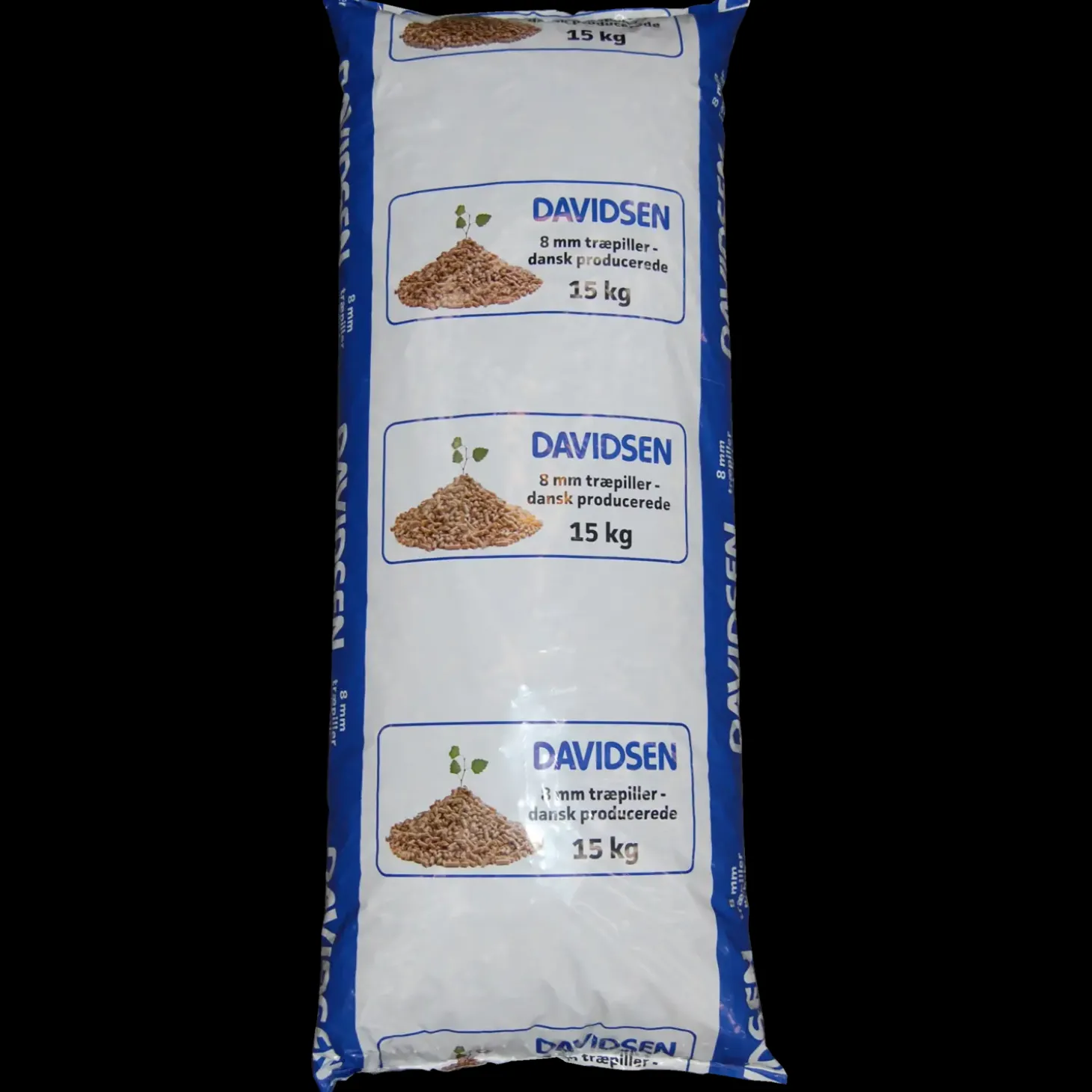 Davidsen træpiller 8 mm 15 kg/pose