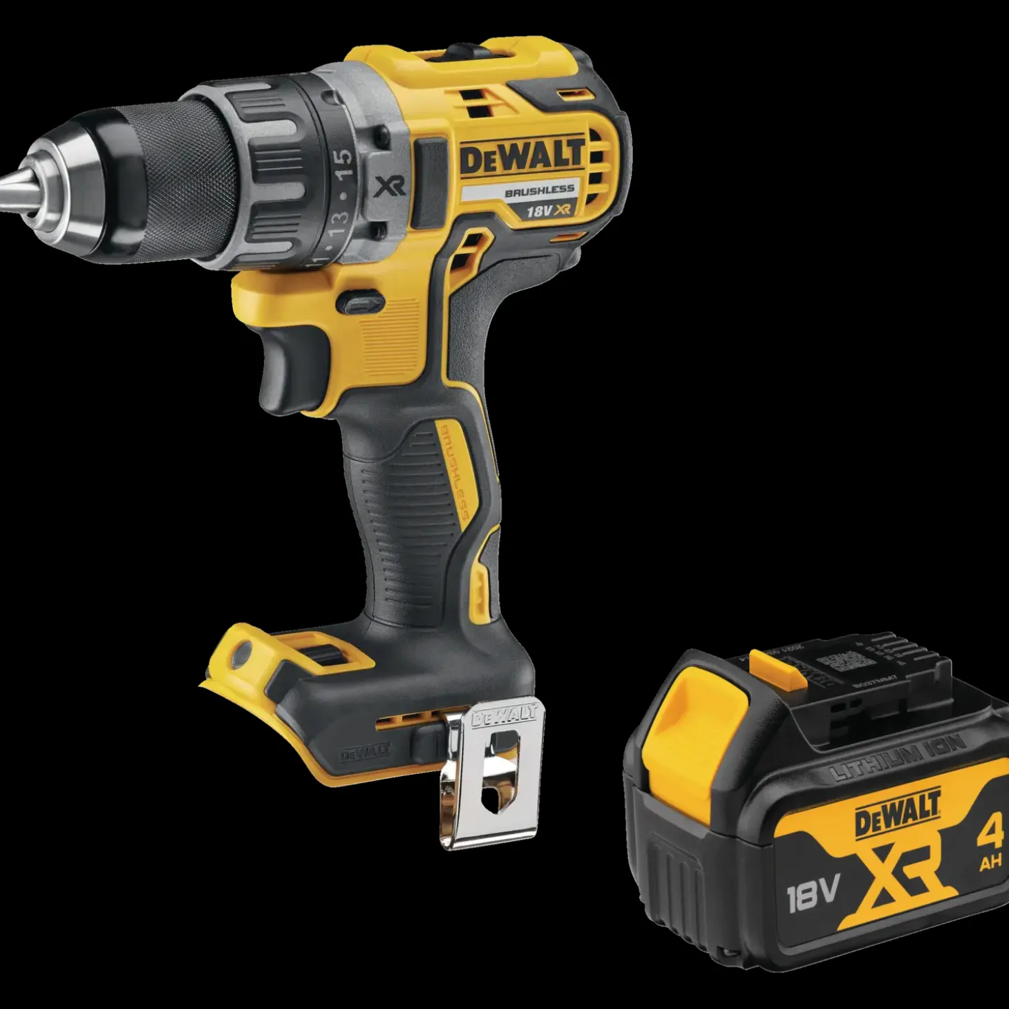 DeWALT DCD791 18V XR bore/-skruemaskine inkl. 4,0 Ah batteri