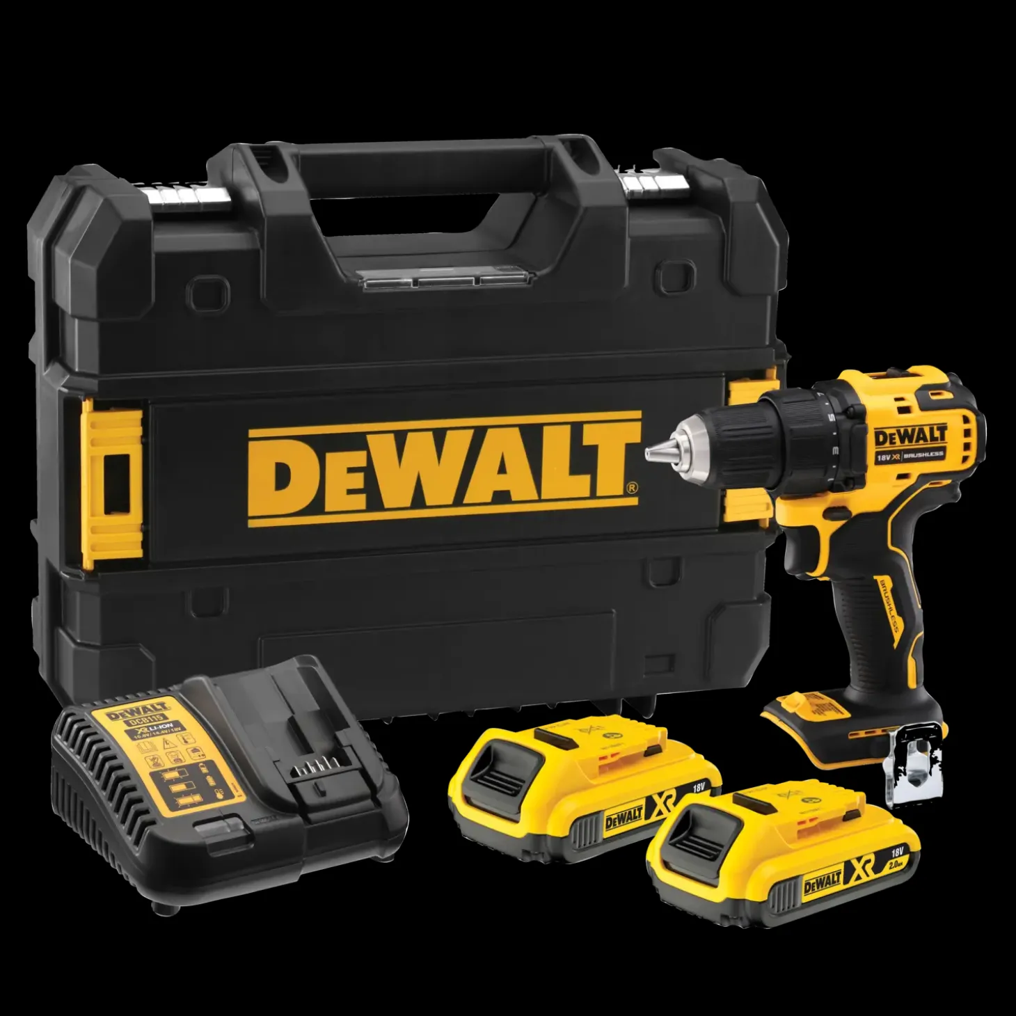 DeWALT DCD708D2T boremaskine 18V inkl. 2x2,0 Ah batterier