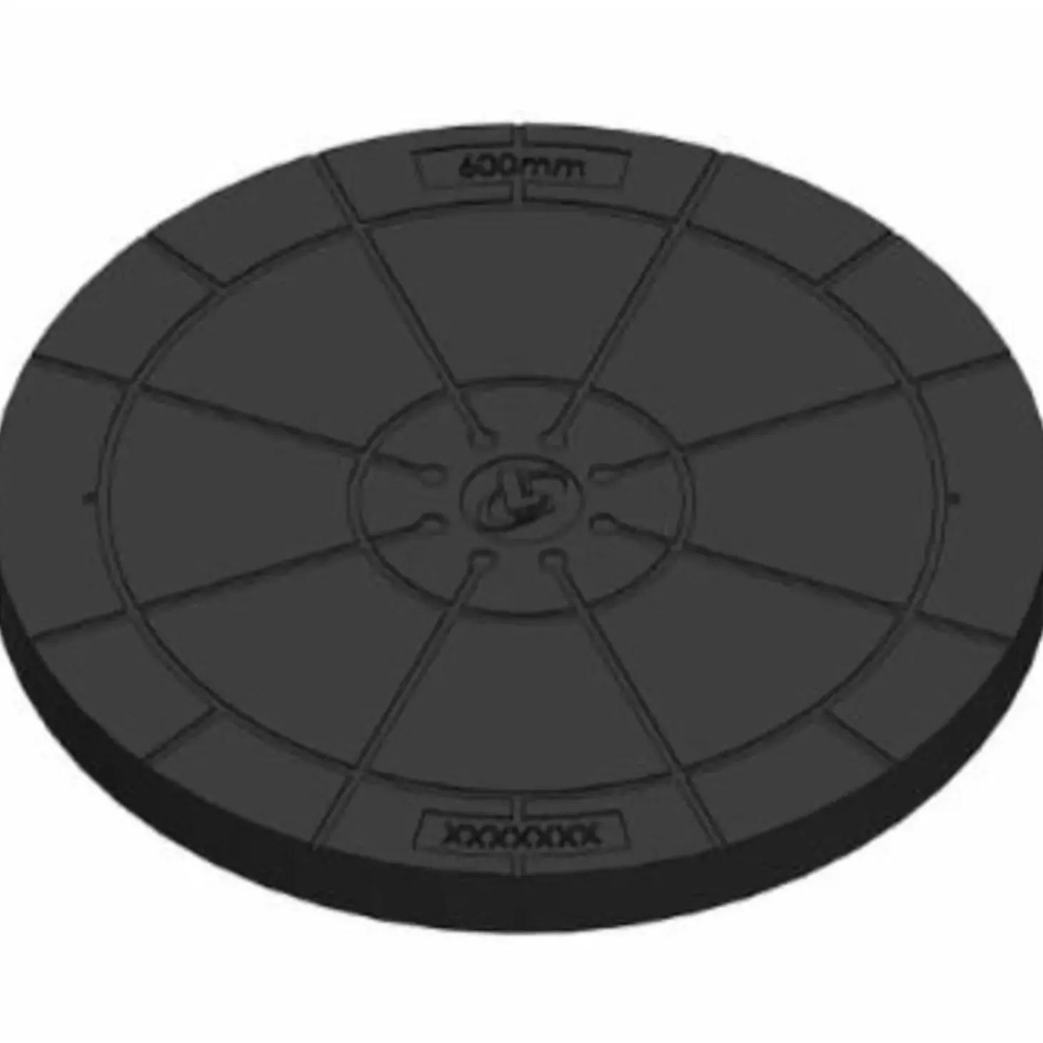 Dæksel af genbrugsplast Ø600 mm