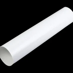 Duka ventilationsrør Ø100 x 500 mm glatte ender - hvid