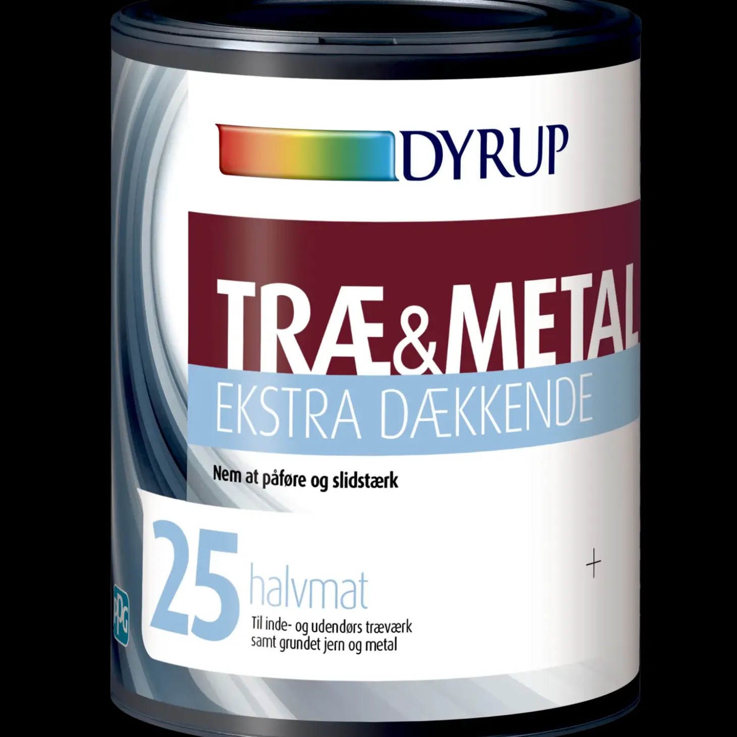Dyrup træ og metal ekstra dækkende 25 hvid 0,75 L