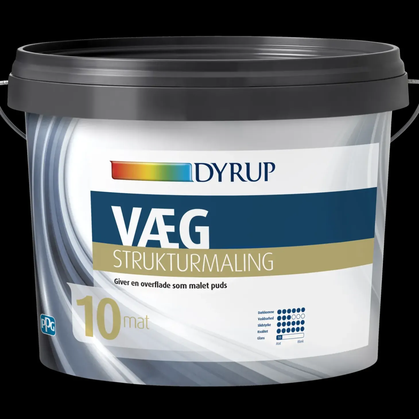 Dyrup væg strukturmaling 10 hvid 9 L