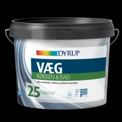 Dyrup vægmaling køkken og bad 25 hvid 4,5 L