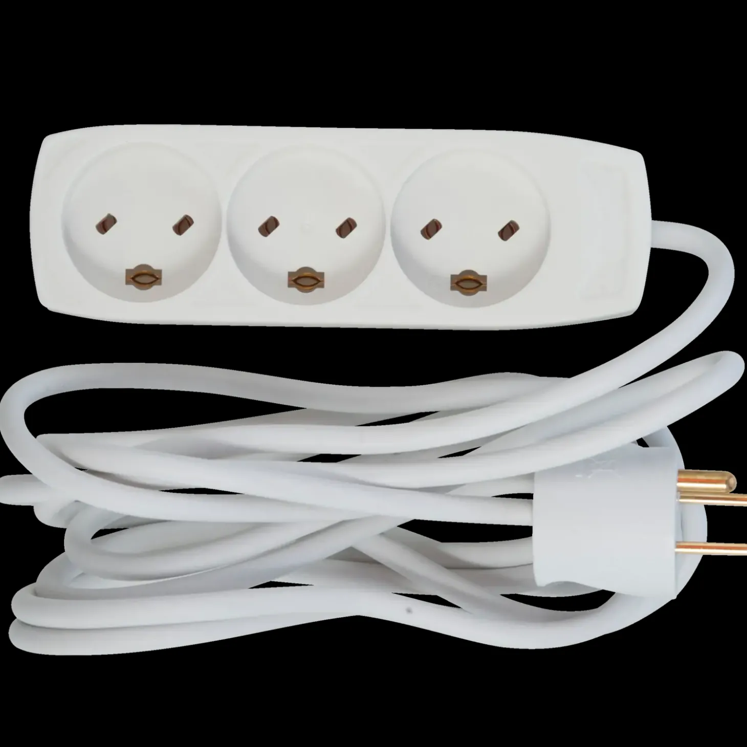 E-Line EDB stikdåse m/jord 3-vejs hvid