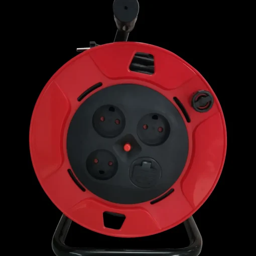 E-Line Kabeltromle 2x1,0mm² uden jord IP20 m/2xUSB 25 m