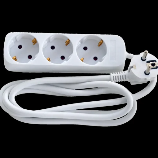 E-Line schuko stikdåse 3-vejs 3x1,5 mm² 1,5m