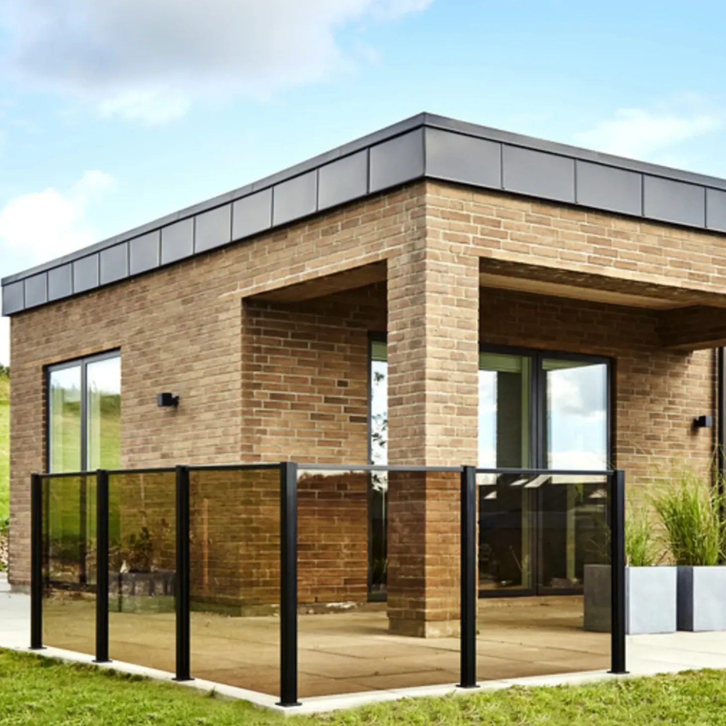 Elmholm hegn m/smoke glas forlængersæt 95 cm