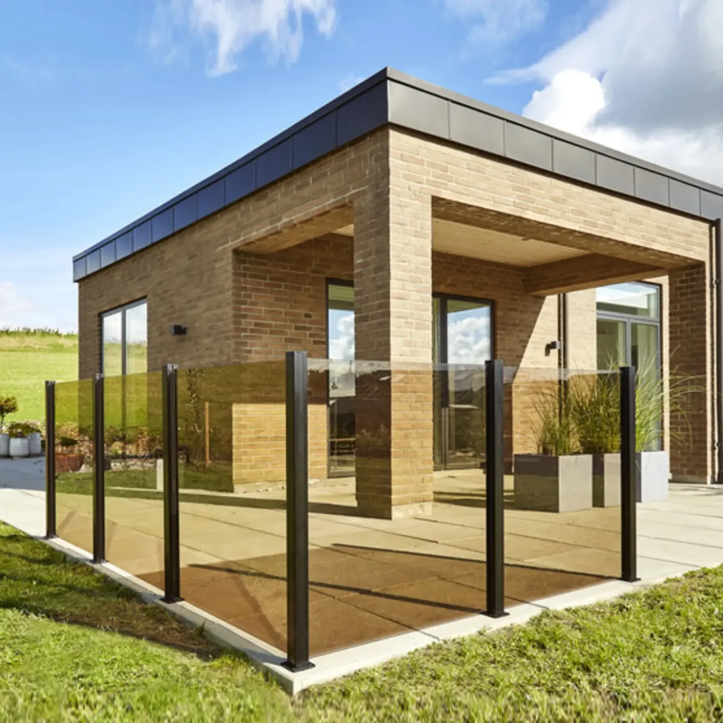 Elmholm hegn m/smoke glas forlængersæt 95 cm