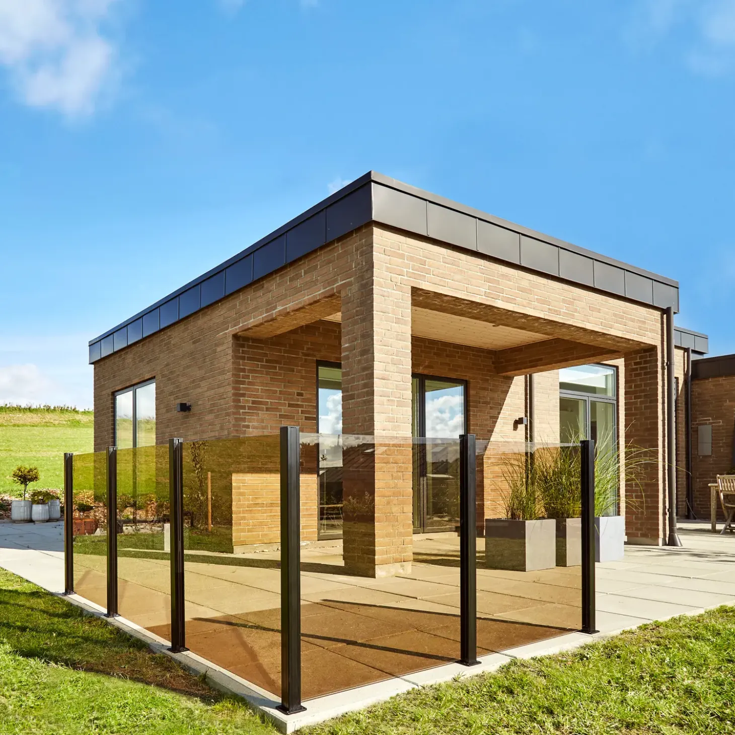 Elmholm hegn m/smoke glas forlængersæt 95 cm