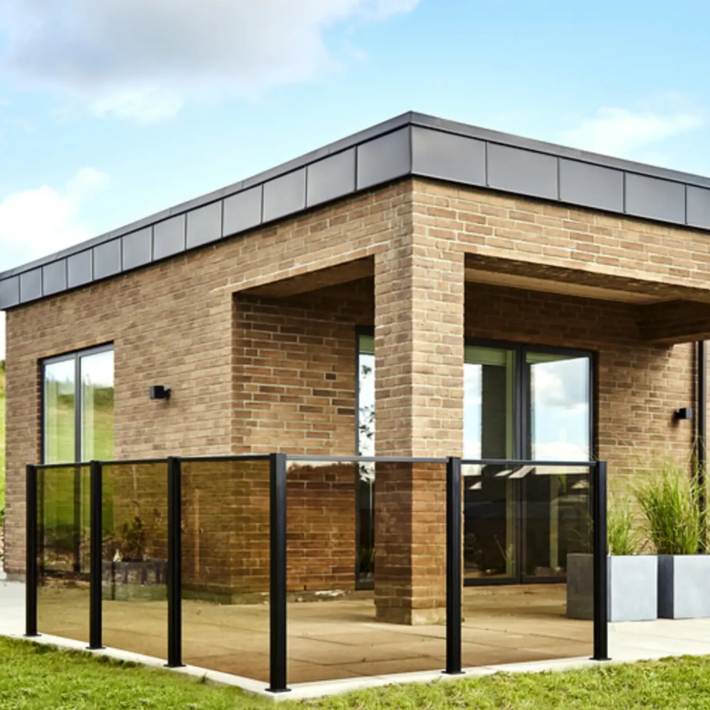 Elmholm hegn m/smoke glas startsæt 95 cm