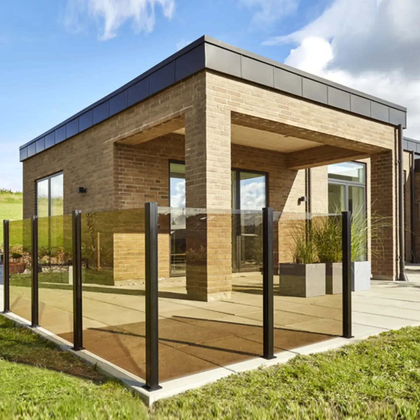 Elmholm hegn m/smoke glas startsæt 95 cm