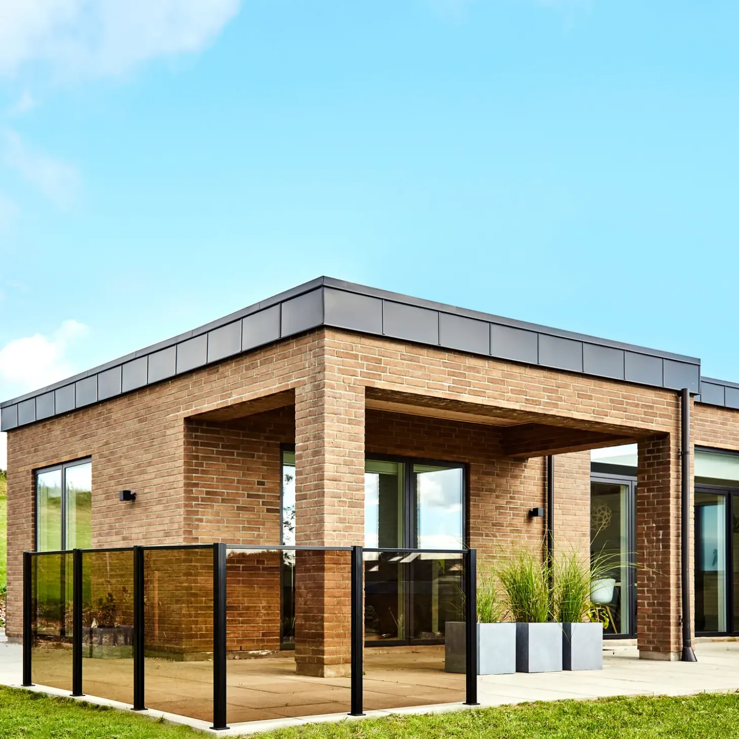 Elmholm hegn m/smoke glas startsæt 95 cm