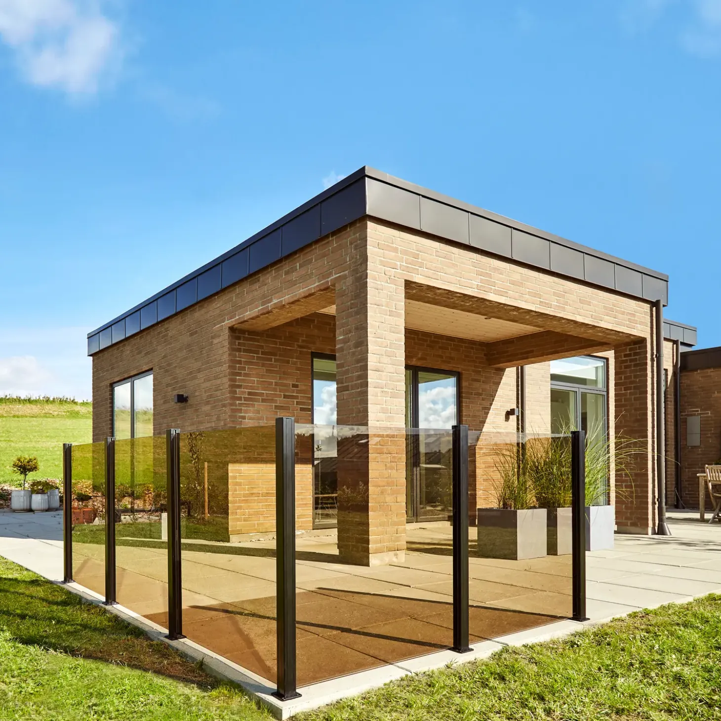 Elmholm hegn m/smoke glas startsæt 95 cm