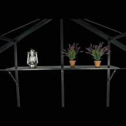 Elmholm Standard drivhus antracit med hærdet glas, inkl. sokkel 11,66 m²