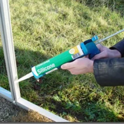 Elmholm Standard drivhus antracit med hærdet glas, inkl. sokkel 11,66 m²