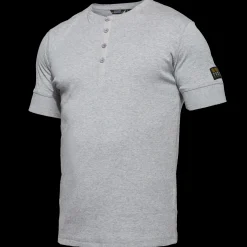F. Engel standard Grandad kortærmet t-shirt grå melange str. S