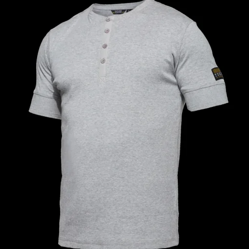 F. Engel standard Grandad kortærmet t-shirt grå melange str. S