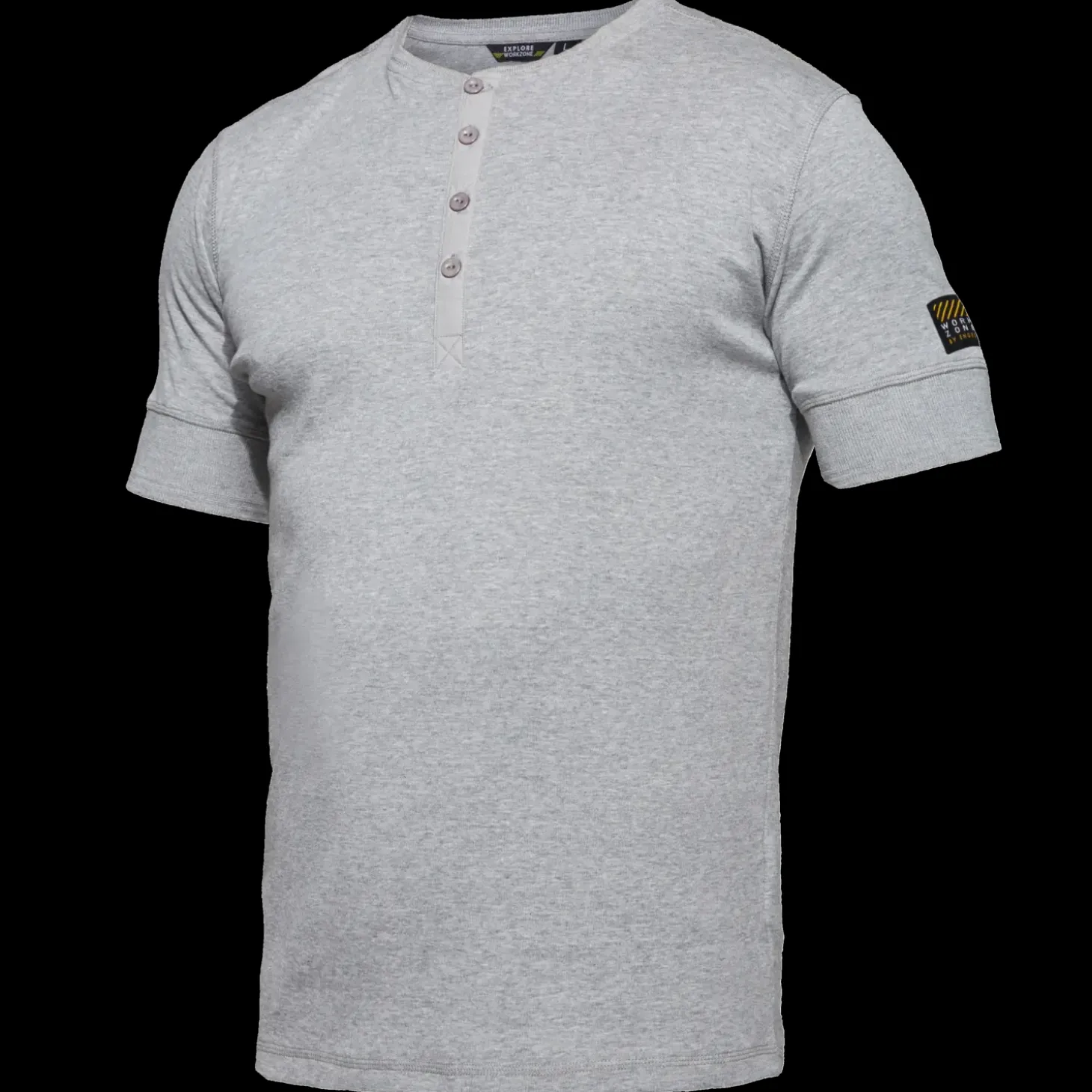 F. Engel standard Grandad kortærmet t-shirt grå melange str. S