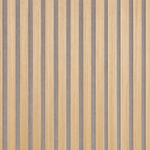 Fibrotech Quanti akustikpanel 18x520x2440 mm light oak m/grå polyester