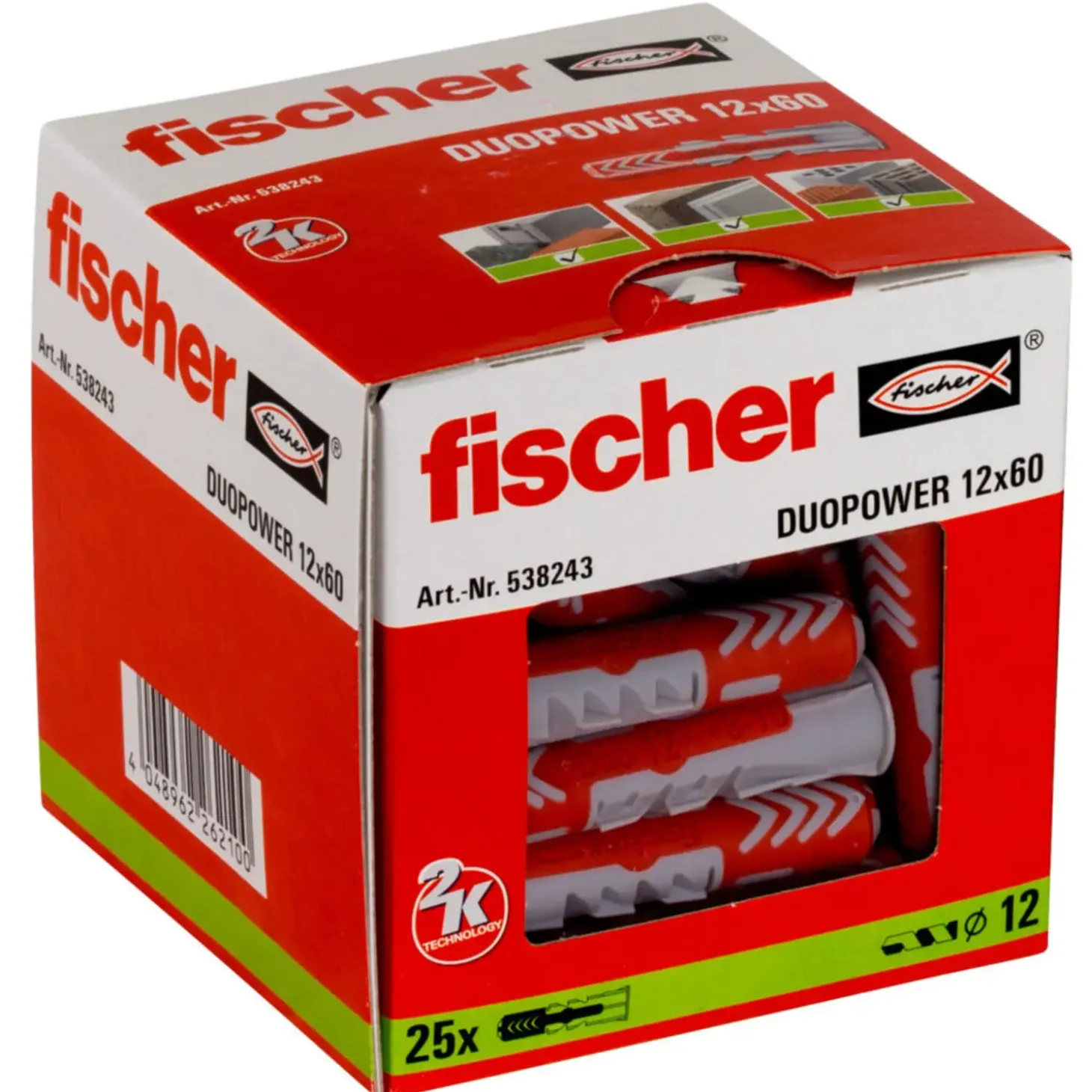 Fischer DuoPower dyvel 12x60 mm 25 stk