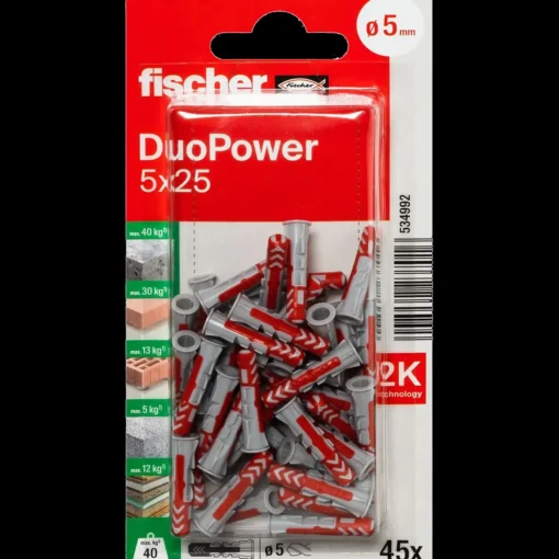 Fischer DuoPower universaldybel 5x25 mm 45 stk