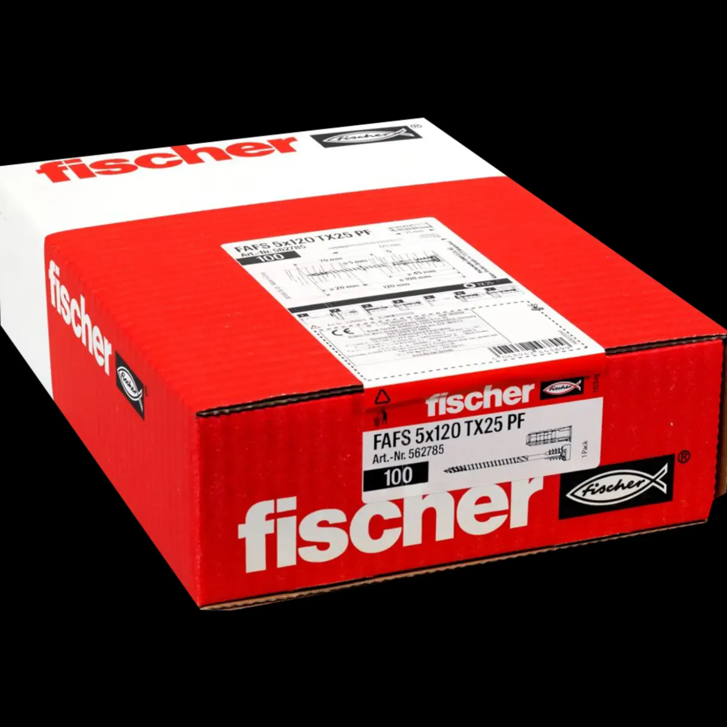 Fischer FAFS justerklips med skrue og dyvel 5x90 TX25 100 stk