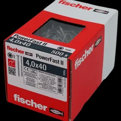 Fischer PowerFast ll CTP spånskrue UH 4,0x40 BZ 500 stk