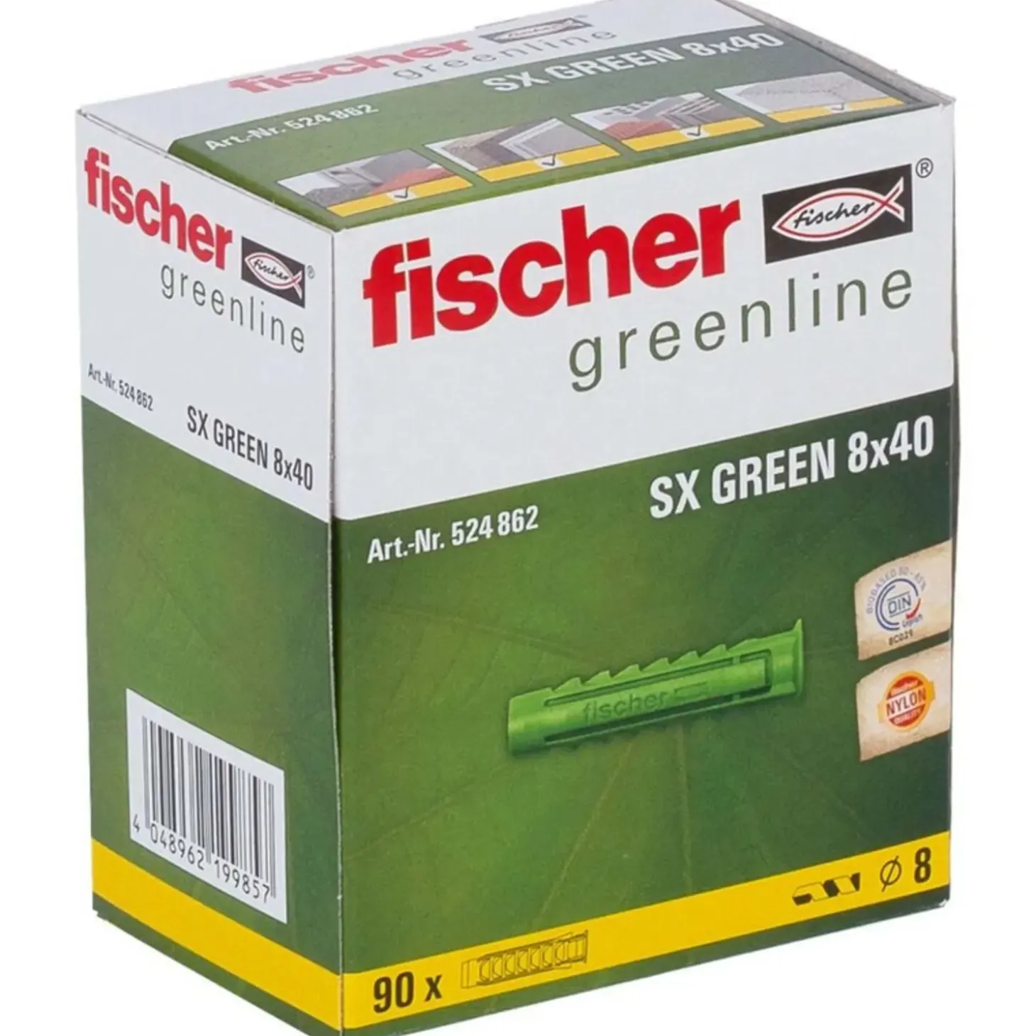Fischer SX Green dyvel m/krave 5x25 mm 90 stk