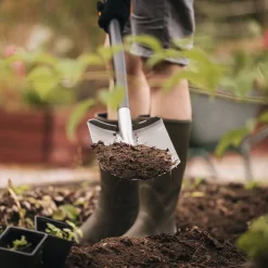 Fiskars Ergonomic spade grå