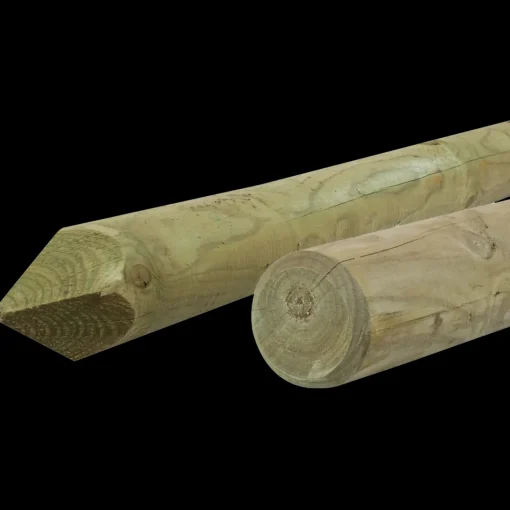 FT hegnspæl Ø7x250 cm NTR A trykimprægneret spids