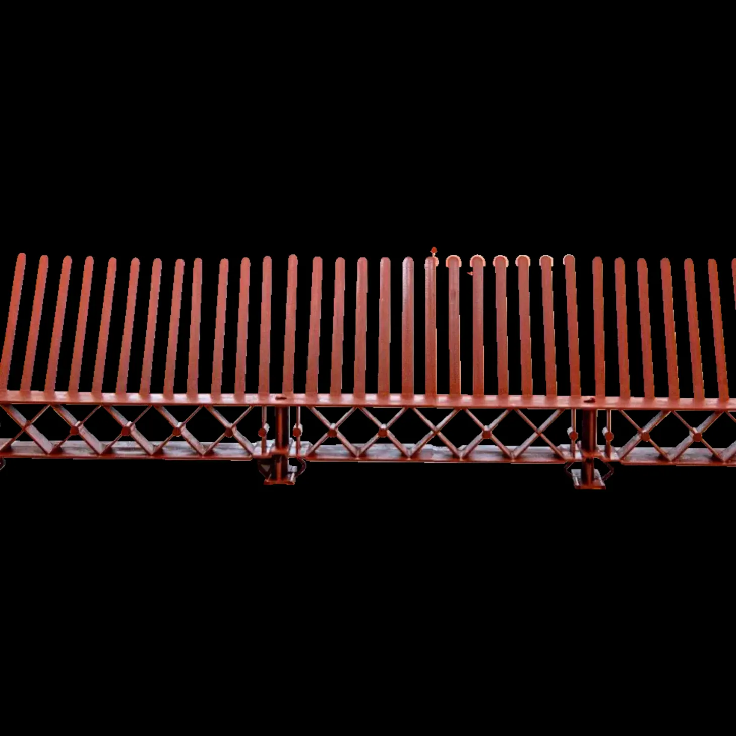 Fuglegitter ventileret 1 m teglrød