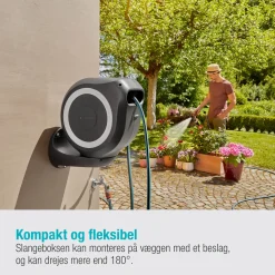 Gardena RollUp M 20 vægslangeboks m/20 m slange hvid