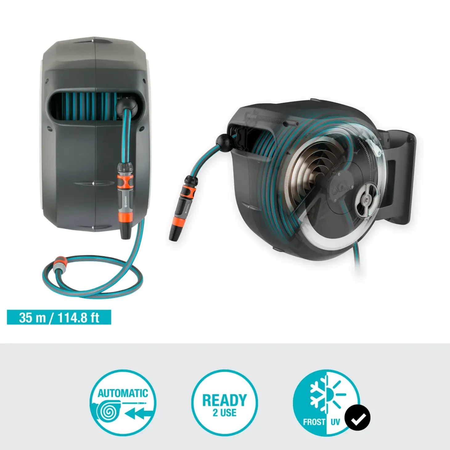 Gardena RollUp XL 35 vægslangeboks m/35 m slange