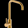 Geyser Bravo L køkkenarmatur rustfrit stål mat guld