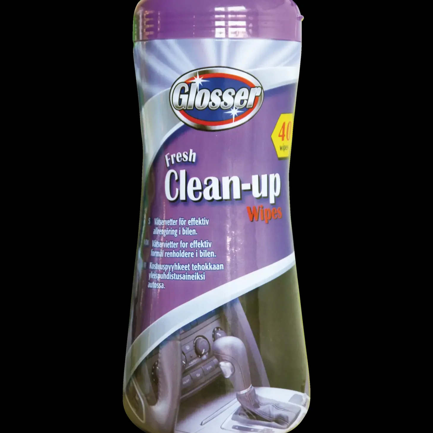Glosser renseservietter t/kabine og stof 40 stk