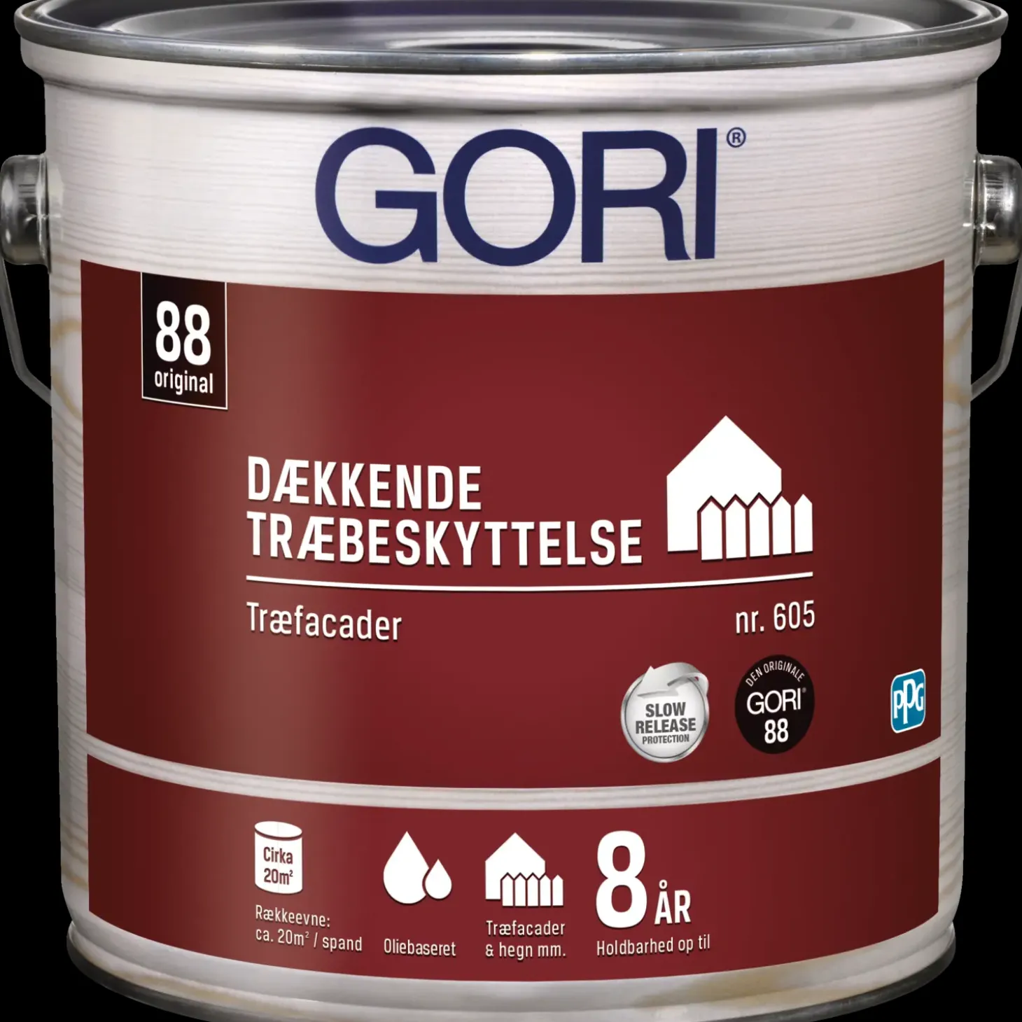GORI 605 dækkende træbeskyttelse svenskrød 5 L