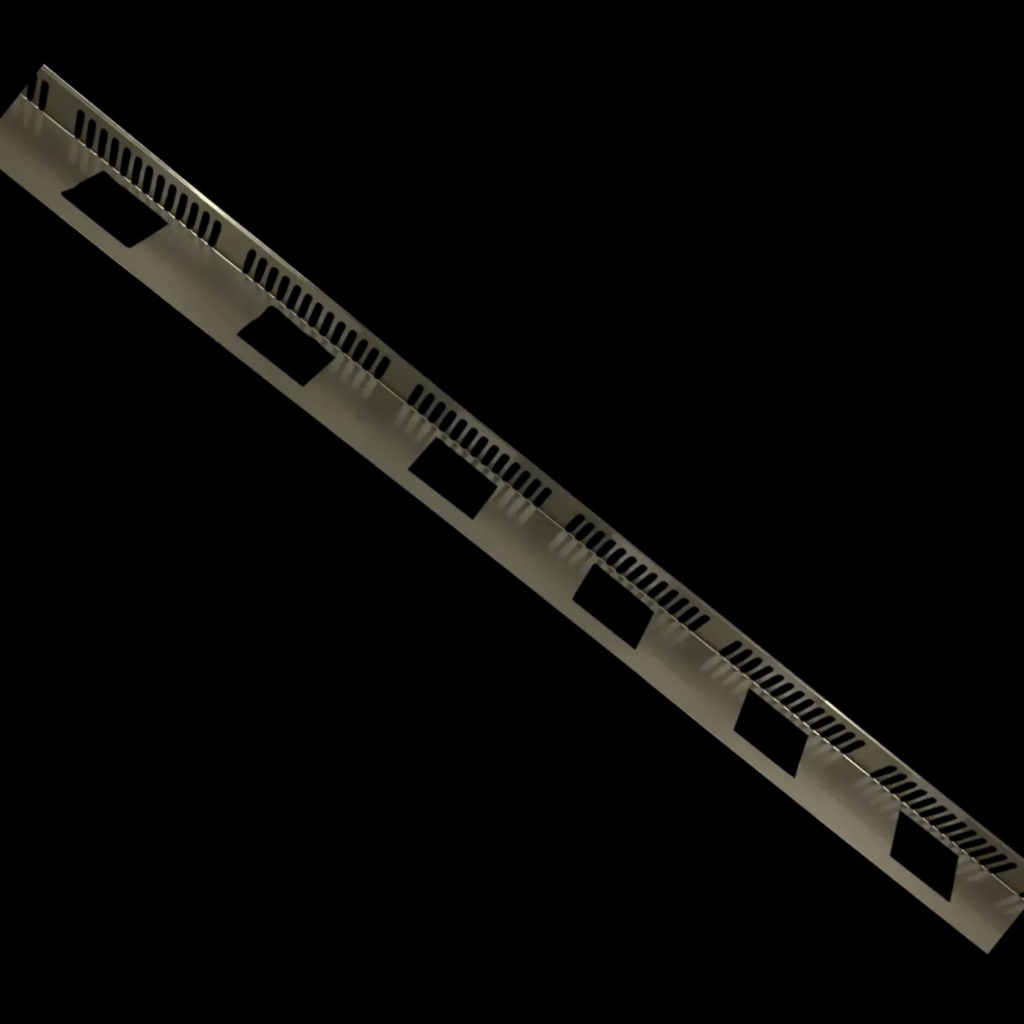 Growtek kantskinne alu 40 mm x 2 m