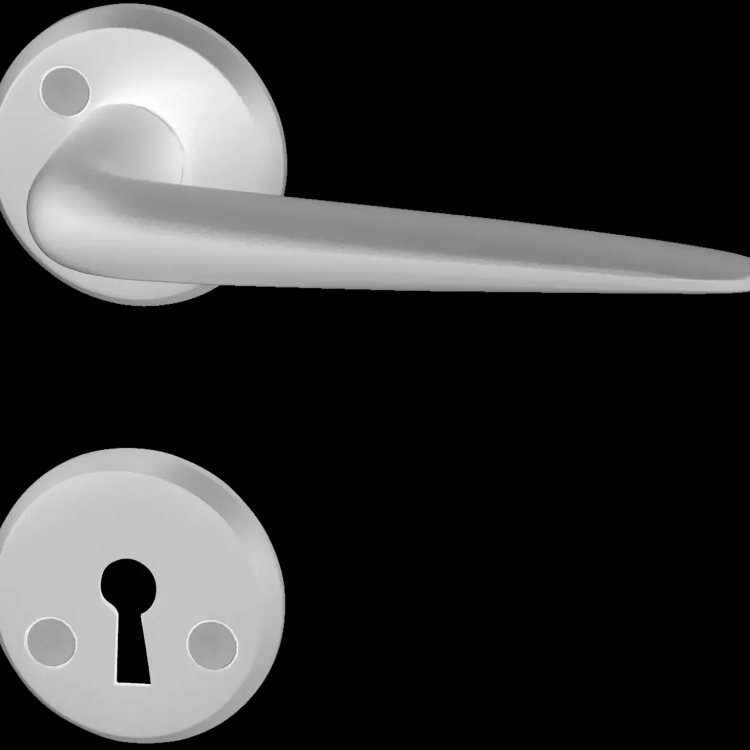 Habo dørgreb Porto sort aluminium