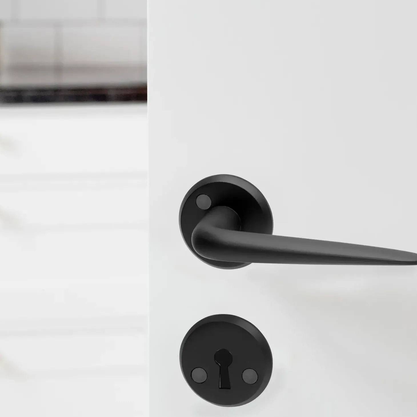 Habo dørgreb Porto sort aluminium