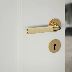 Habo Lexington dørgreb m/nøgleskilt messing